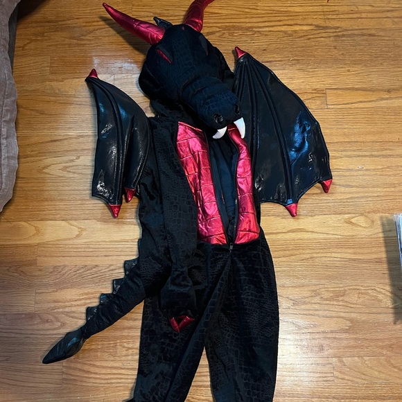 Kids Dragon Costume - Black and Red - Picture 1 of 5